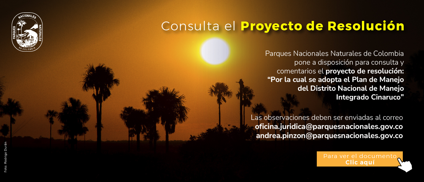 Resolución por la cual se adopta el Plan de Manejo del Distrito Nacional de Manejo Integrado Cinaruco Resolución por la cual se adopta el Plan de Manejo del Distrito Nacional de Manejo Integrado Cinaruco