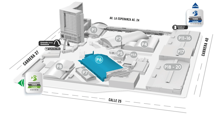 Mapa de corferias pabellon 6