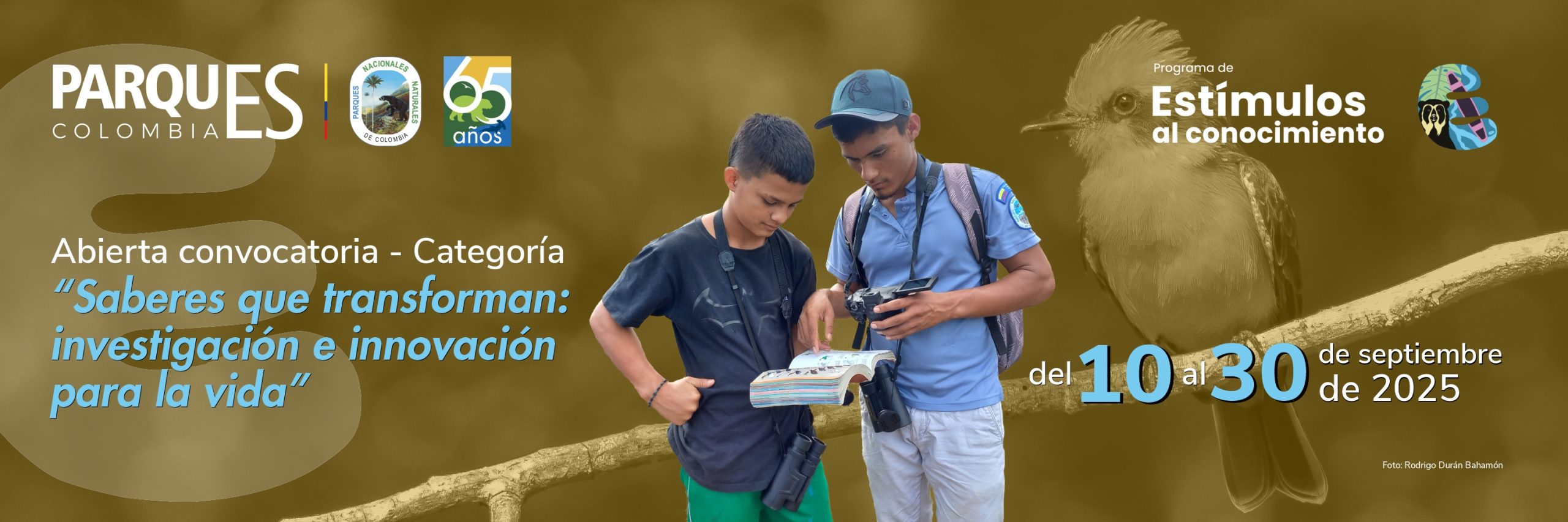 Abierta convocatoria de investigación del Programa de Estímulos al Conocimiento en Parques Nacionales Naturales de Colombia