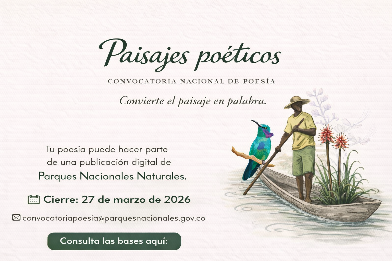 Convocatoria Nacional de Poesía “Paisajes poéticos”